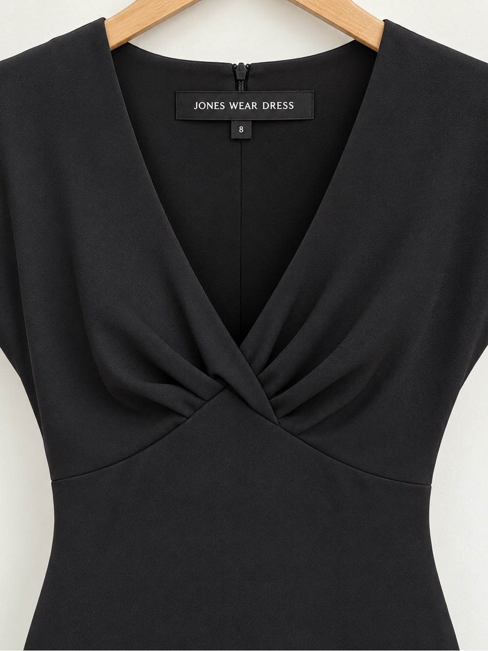 Jones Wear Black Fit & Flare Maxi Dress Size 8 V Neck NWT - Picture 3 of 5